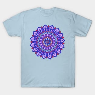 Flower Mandala Blue T-Shirt